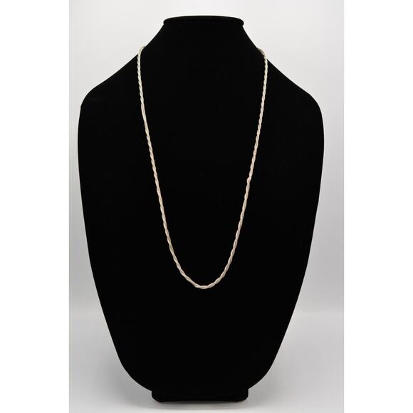 Trifari Vintage Chain Necklace Mesh Twisted Rope Silver Tone Signed 1970s Bin6B - Picture 1 of 12